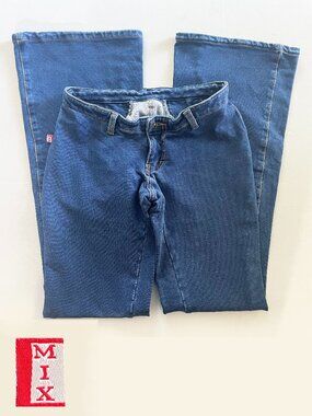 Vintage MIX Y2K Low Rise Flare Jeans Medium Wash Size P